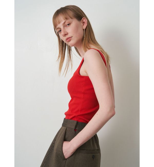 ELENDEEK「SQUARE NECK PAD TANK」|タンクトップ|