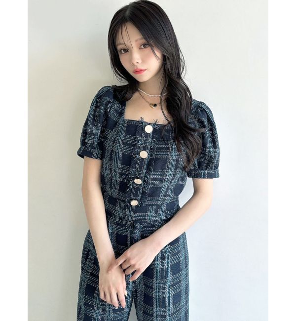 RESEXXY「ツイードコンパクトブラウス【セットアップ着用可能】」|シャツ・ブラウス|