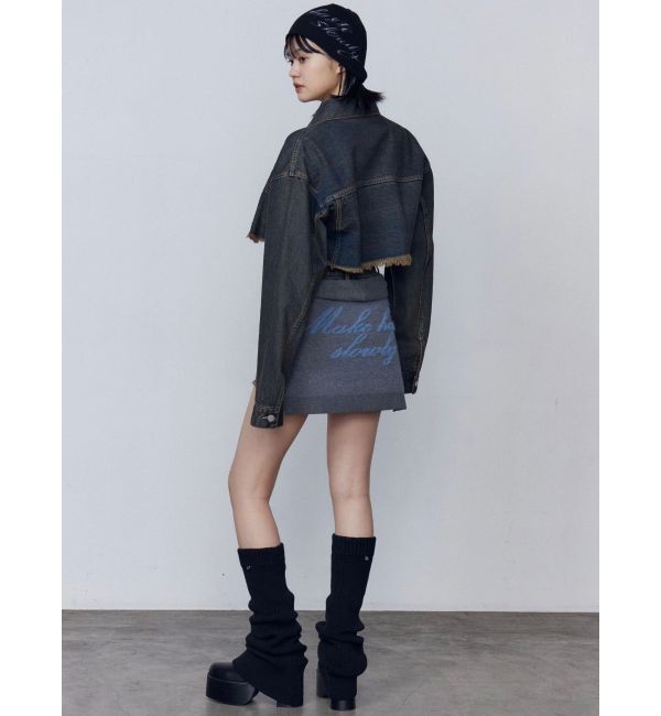 EMODA「ショートデニムブルゾン」|デニムジャケット|