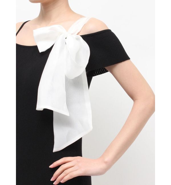 MERCURYDUO「ワンショルリボンティアードニットワンピース」|ワンピース|