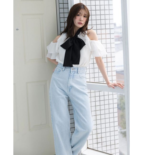 MERCURYDUO「アメスリラッフルボウタイブラウス」|シャツ・ブラウス|