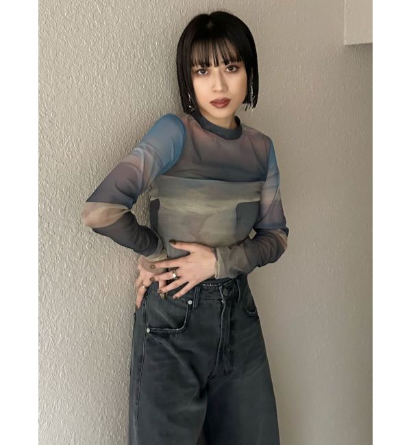 MURUA「Sceneryプリントシアートップス」|Tシャツ・カットソー|