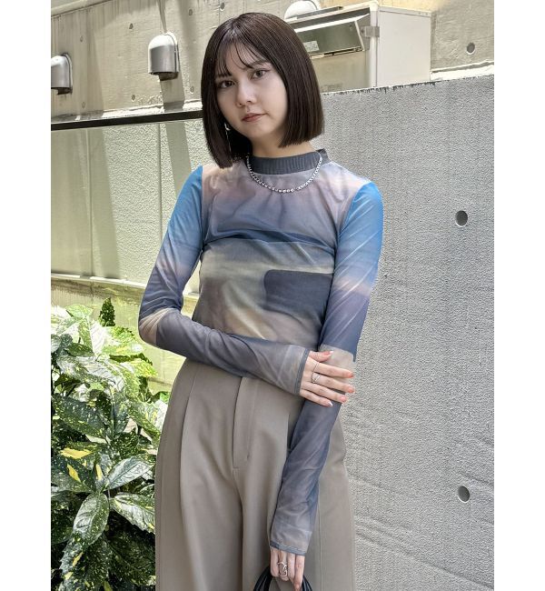 MURUA「Sceneryプリントシアートップス」|Tシャツ・カットソー|