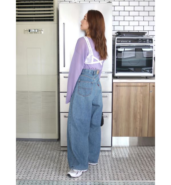 Ungrid「ラップデザインルーズデニム」|デニム|