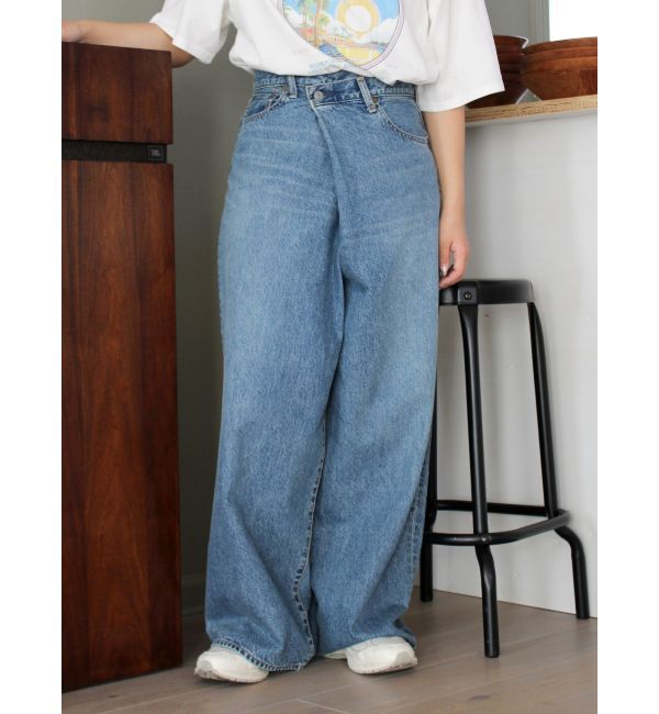 Ungrid「ラップデザインルーズデニム」|デニム|