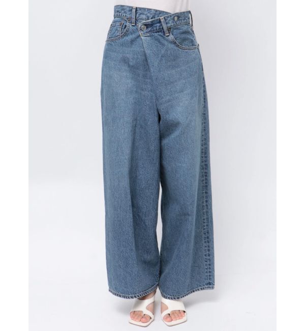 Ungrid「ラップデザインルーズデニム」|デニム|