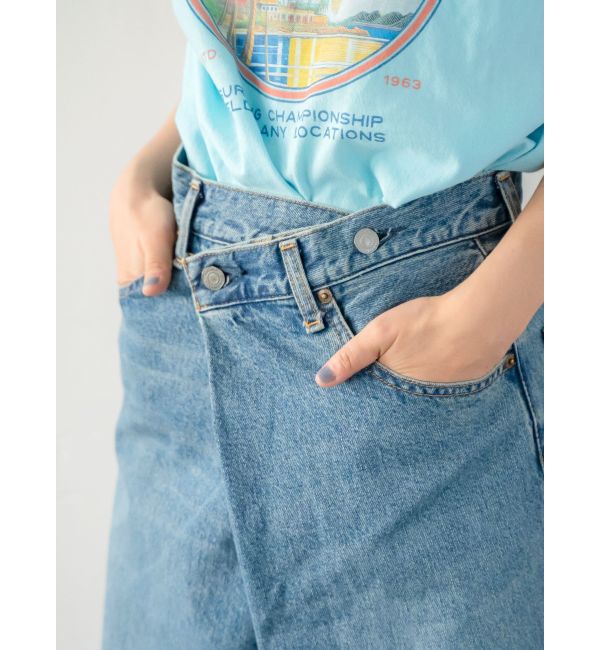 Ungrid「ラップデザインルーズデニム」|デニム|