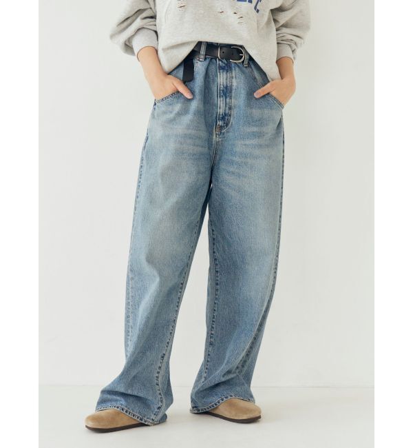 Ungrid「ウエストデザインルーズデニム」|デニム|