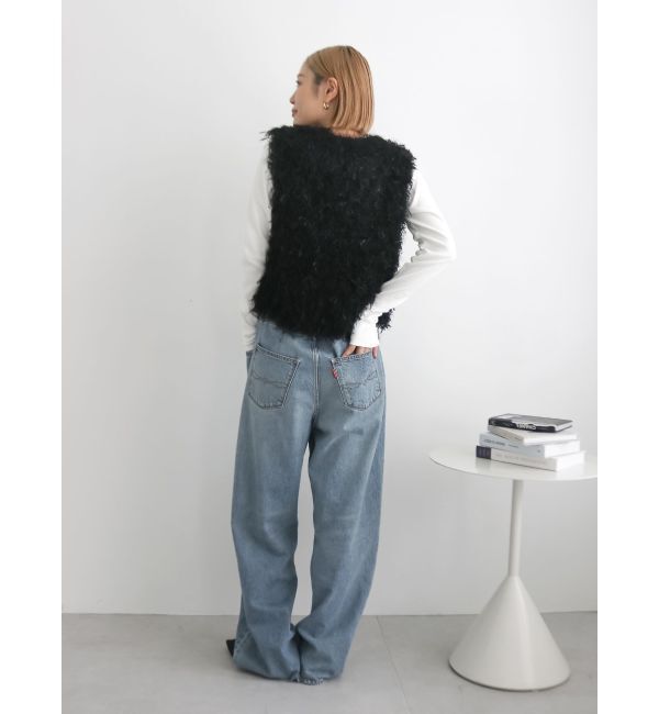 Ungrid「ウエストデザインルーズデニム」|デニム|