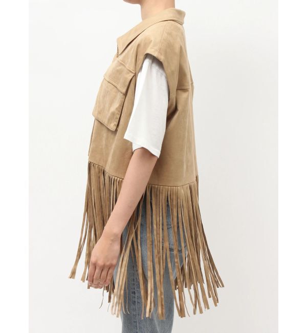Ungrid「フェイクスウェードフリンジベスト」|その他|