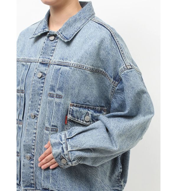 Ungrid「ルーズシルエットデニムジャケット」|ブルゾン・スタジャン|