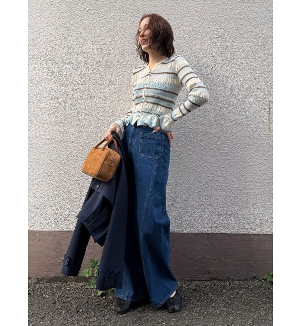 LAGUNAMOON「シアーボーダーカーデプルオーバー」|ニット・セーター|