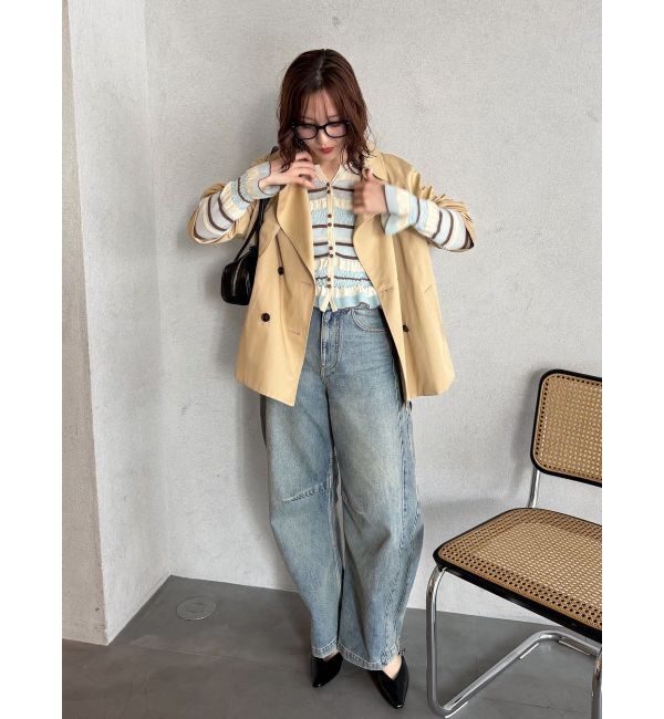 LAGUNAMOON「シアーボーダーカーデプルオーバー」|ニット・セーター|