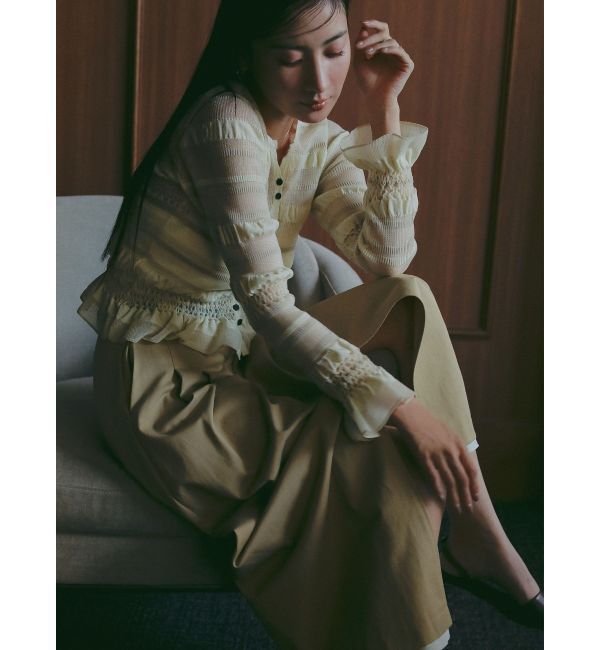 LAGUNAMOON「シアーボーダーカーデプルオーバー」|ニット・セーター|