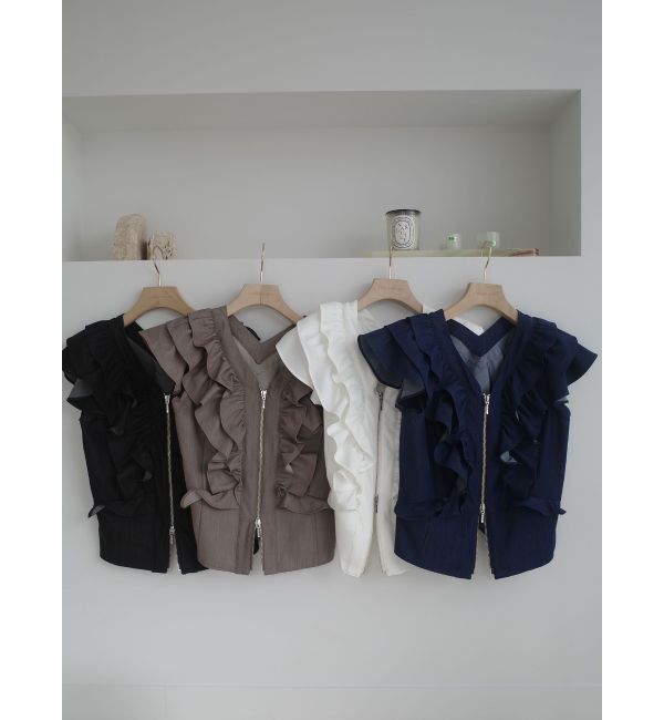 LAGUNAMOON「WZIPフリルブラウス」|シャツ・ブラウス|