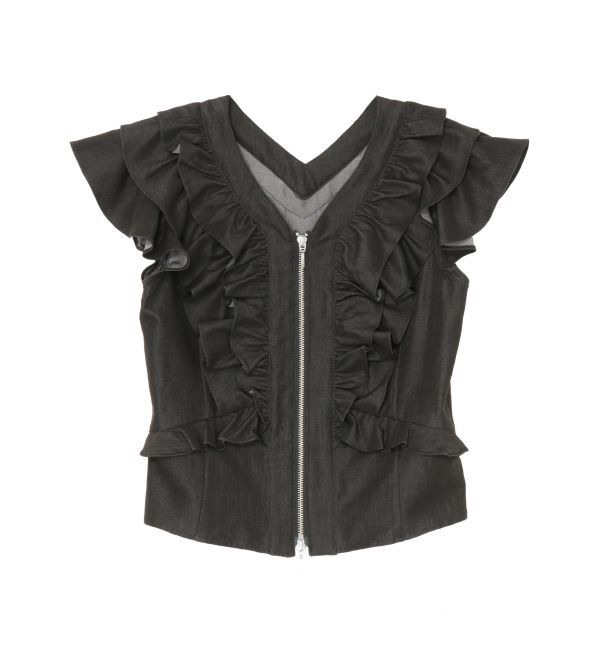 LAGUNAMOON「WZIPフリルブラウス」|シャツ・ブラウス|