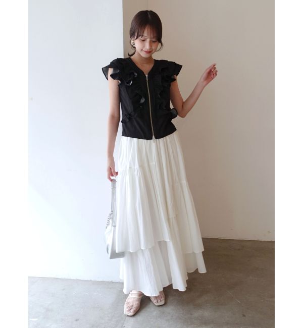 LAGUNAMOON「WZIPフリルブラウス」|シャツ・ブラウス|