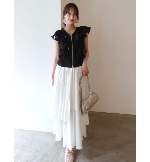 LAGUNAMOON「WZIPフリルブラウス」|シャツ・ブラウス|