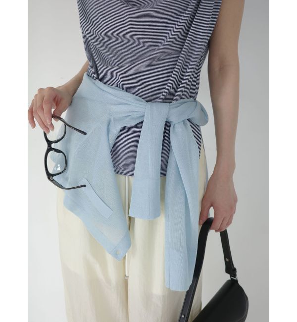 LAGUNAMOON「メタルボタンシアーニットカーディガン」|カーディガン|