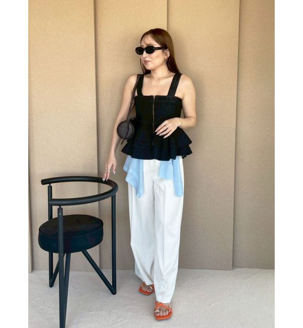 LAGUNAMOON「メタルボタンシアーニットカーディガン」|カーディガン|