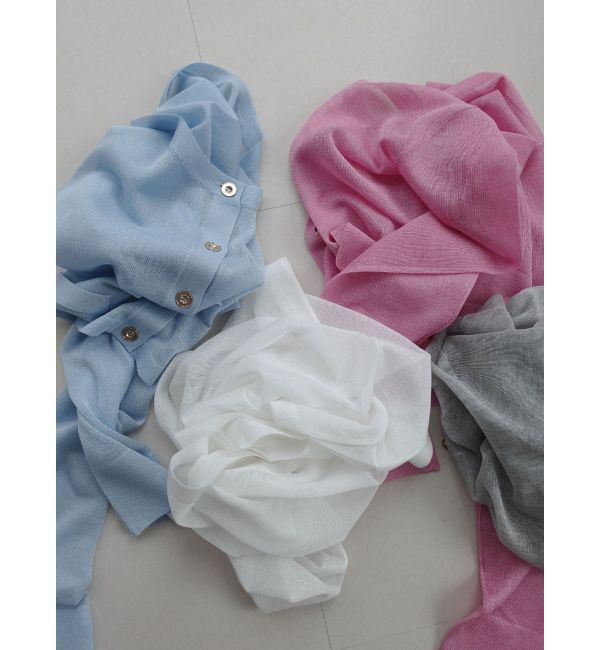 LAGUNAMOON「メタルボタンシアーニットカーディガン」|カーディガン|