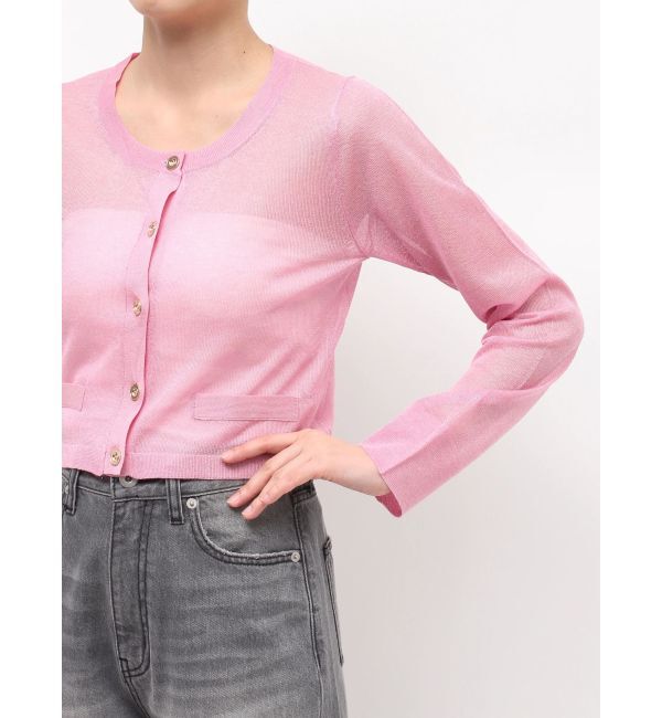 LAGUNAMOON「メタルボタンシアーニットカーディガン」|カーディガン|