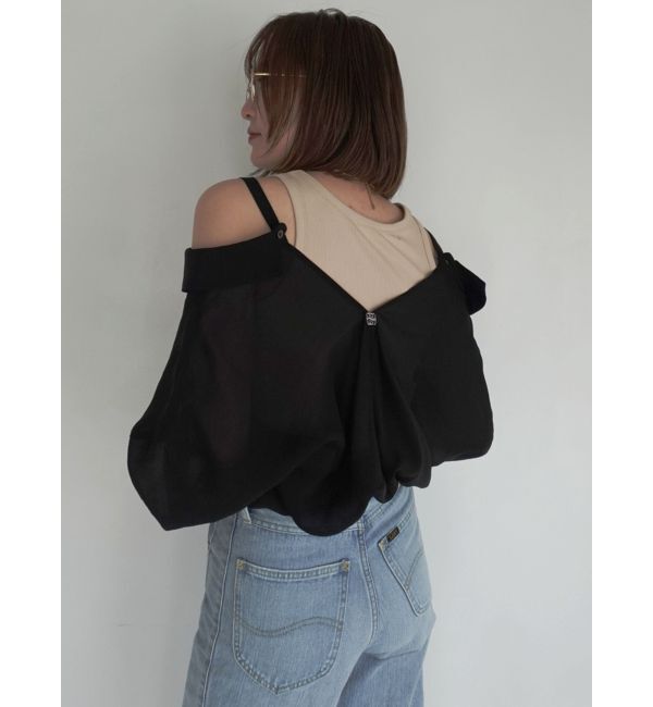 LAGUNAMOON「2wayシアーシャツ」|シャツ・ブラウス|ブラック