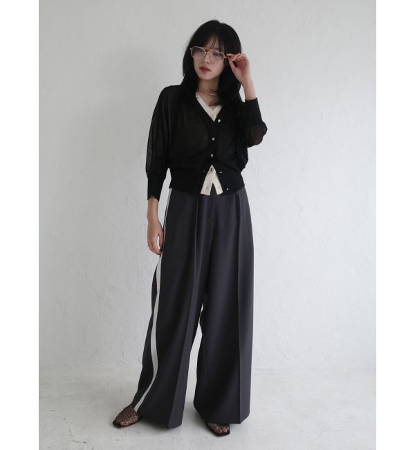 LAGUNAMOON「2WAYラメシアーニットカーディガン」|カーディガン|