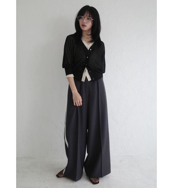 LAGUNAMOON「2WAYラメシアーニットカーディガン」|カーディガン|