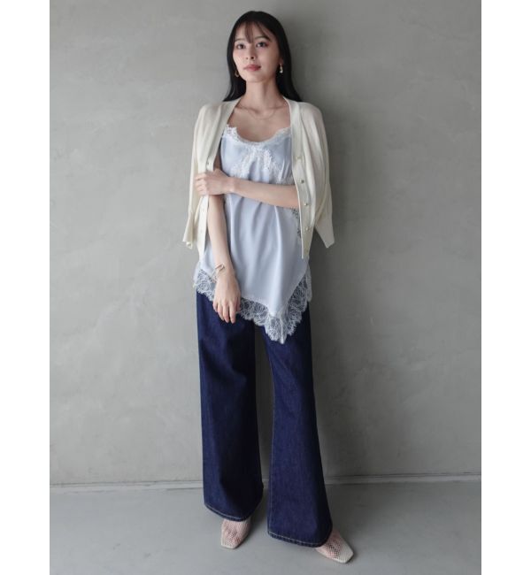 LAGUNAMOON「2WAYラメシアーニットカーディガン」|カーディガン|