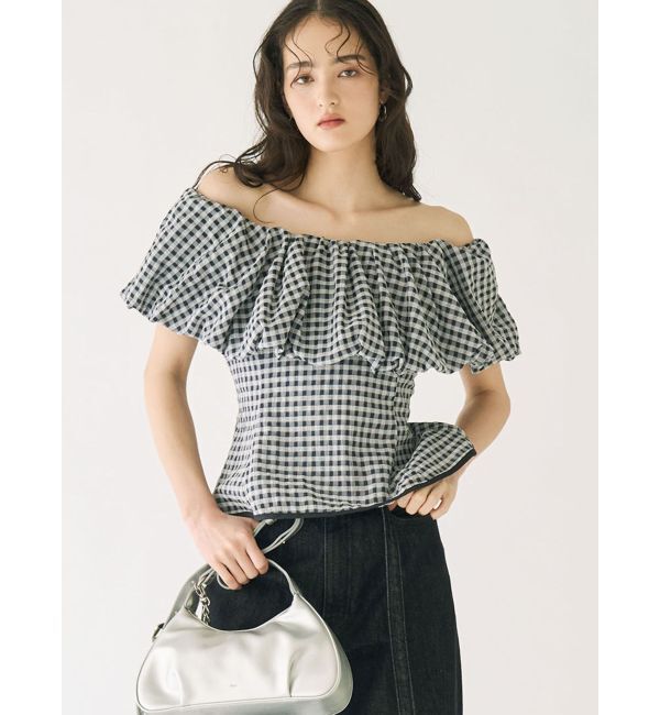 LAGUNAMOON「オフショルペプラムブラウス」|シャツ・ブラウス|