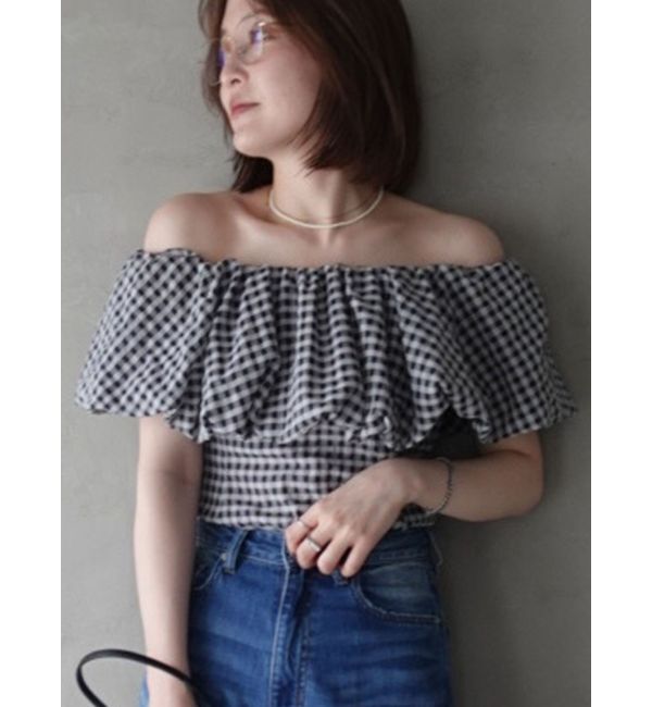 LAGUNAMOON「オフショルペプラムブラウス」|シャツ・ブラウス|