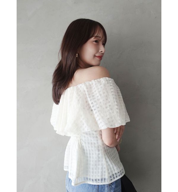 LAGUNAMOON「オフショルペプラムブラウス」|シャツ・ブラウス|