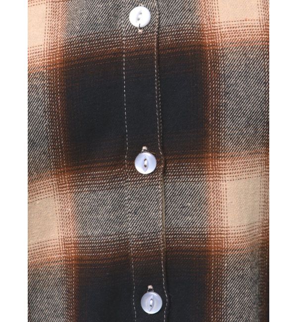 EVRIS「フードチェックオーバーサイズシャツ【セットアップ着用可能】」|シャツ・ブラウス|