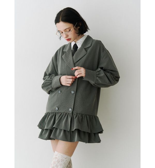 jouetie「ヘムフリルトレンチミニワンピース」|ワンピース|