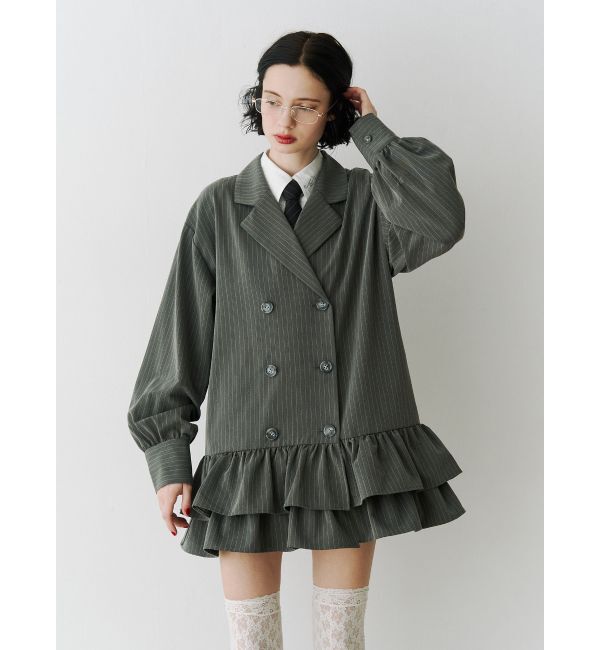 jouetie「ヘムフリルトレンチミニワンピース」|ワンピース|