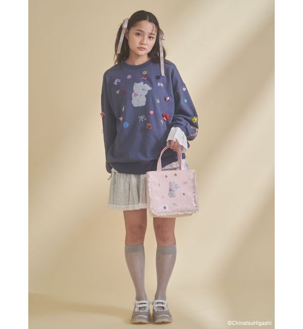merry jenny「New Wave Sugar cat lace sweat」|スウェット・ジャージ|