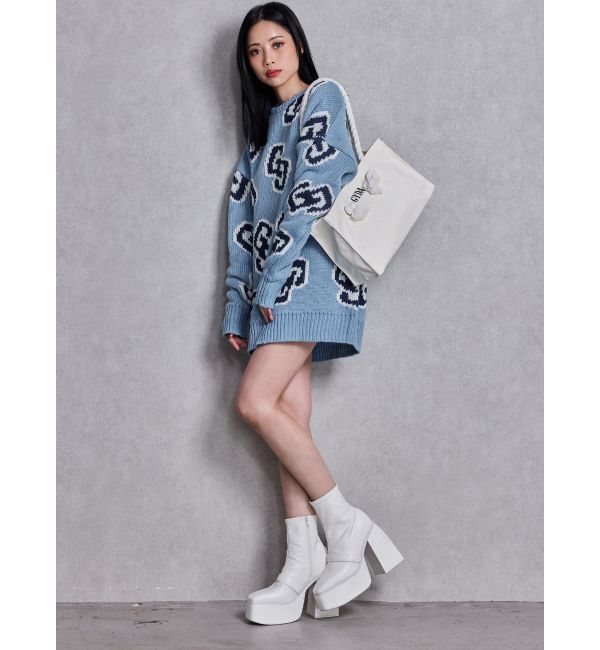 GYDA「GG FRAME ニットトップス」|ニット・セーター|