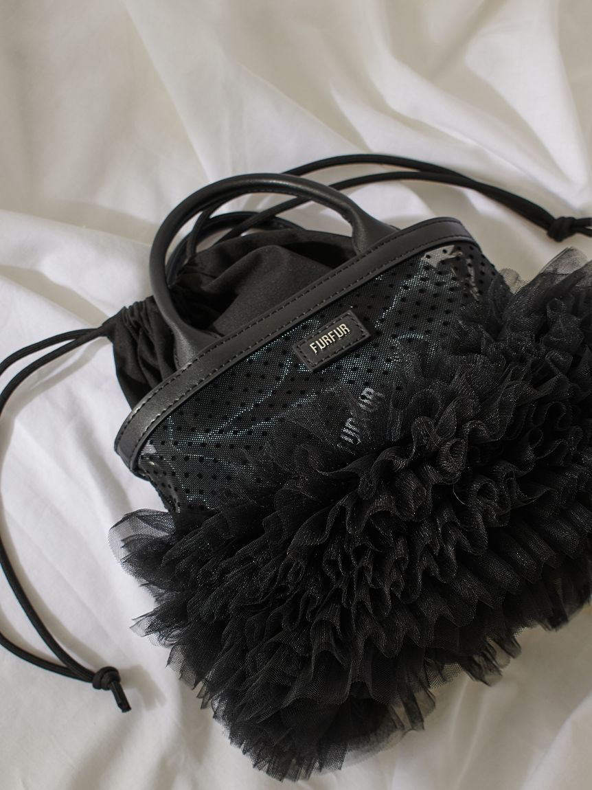 FURFUR「【WEB限定カラー】ロゴプリント巾着ポーチ」|ポーチ|