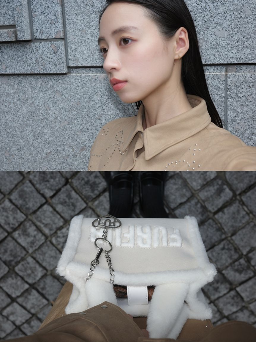 FURFUR「【WEB・一部店舗限定カラー】ムートンロゴトートバッグ」|トートバッグ|