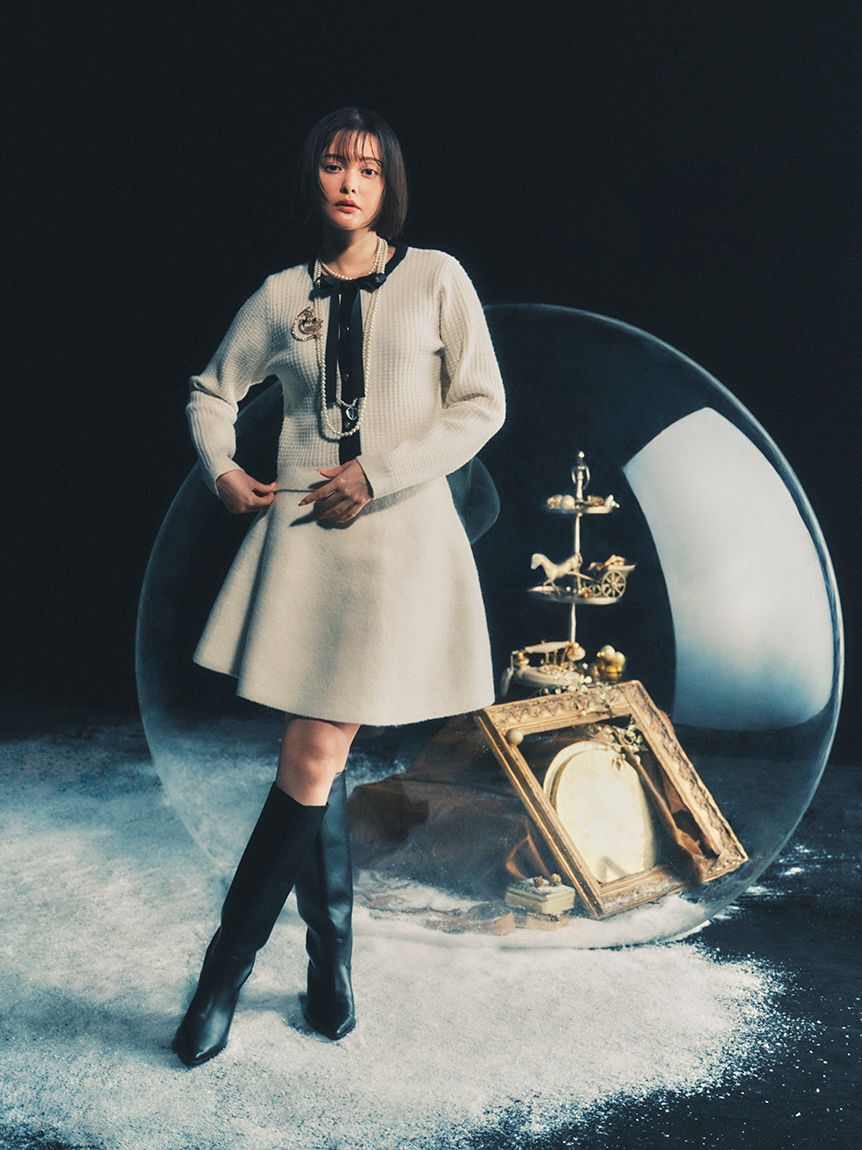 FURFUR「リボンモチーフパールネックレス」|ネックレス|