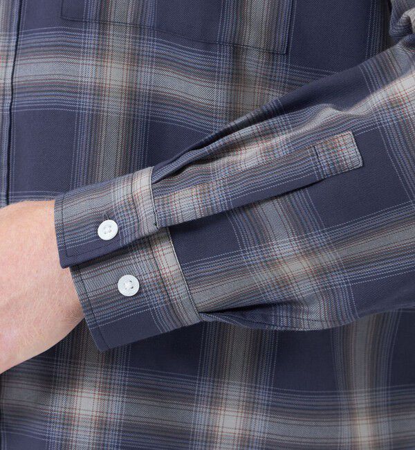MACKINTOSH PHILOSOPHY「長袖オーバーサイズボタンダウンシャツ オンブレチェック」|シャツ・ブラウス|