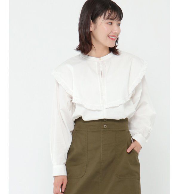 ikka「ビック襟ブラウス」|シャツ・ブラウス|オフホワイト