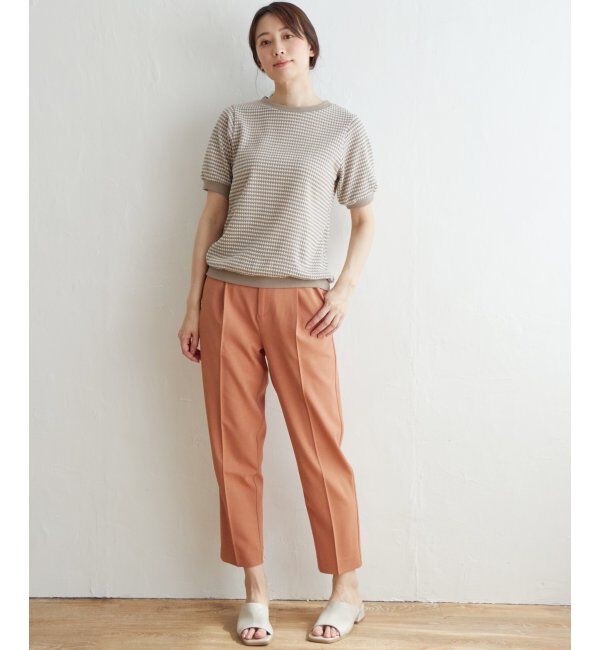 ikka「【雑誌 InRed 6月号掲載】ハニカム柄ジャガードカットソー」|Tシャツ・カットソー|