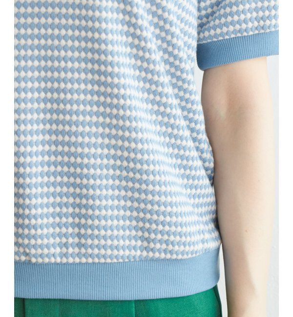 ikka「【雑誌 InRed 6月号掲載】ハニカム柄ジャガードカットソー」|Tシャツ・カットソー|