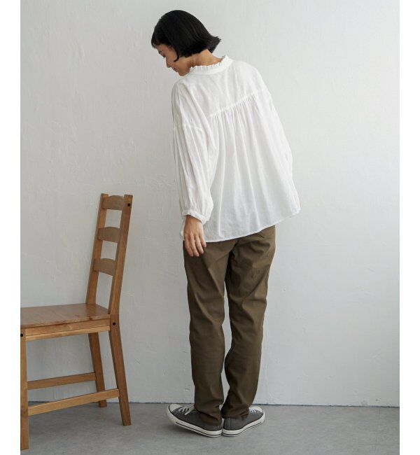 Lbc with Life「ジャカード襟フリルブラウス」|シャツ・ブラウス|