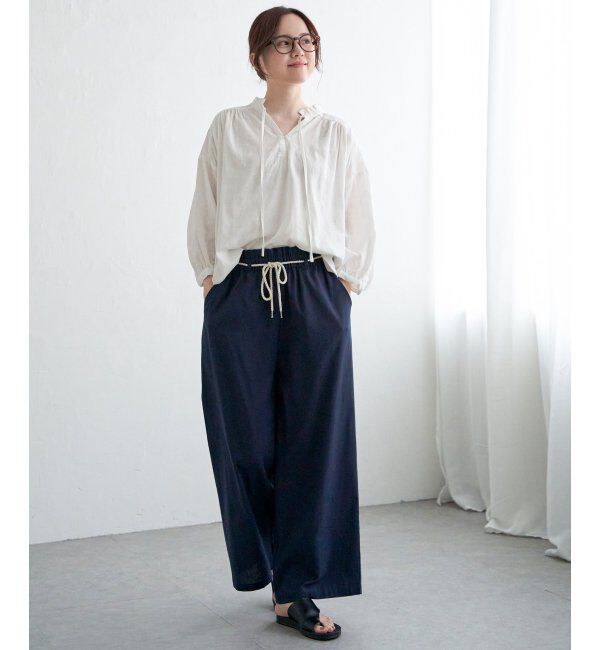 Lbc with Life「ジャカード襟フリルブラウス」|シャツ・ブラウス|