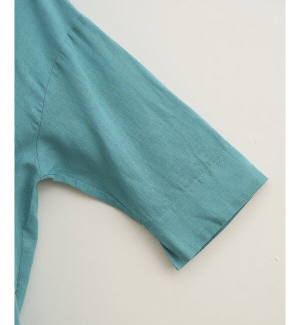 Lbc with Life「リネンコットン5分袖シャツ」|シャツ・ブラウス|