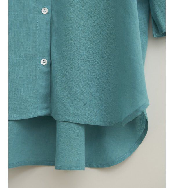 Lbc with Life「リネンコットン5分袖シャツ」|シャツ・ブラウス|