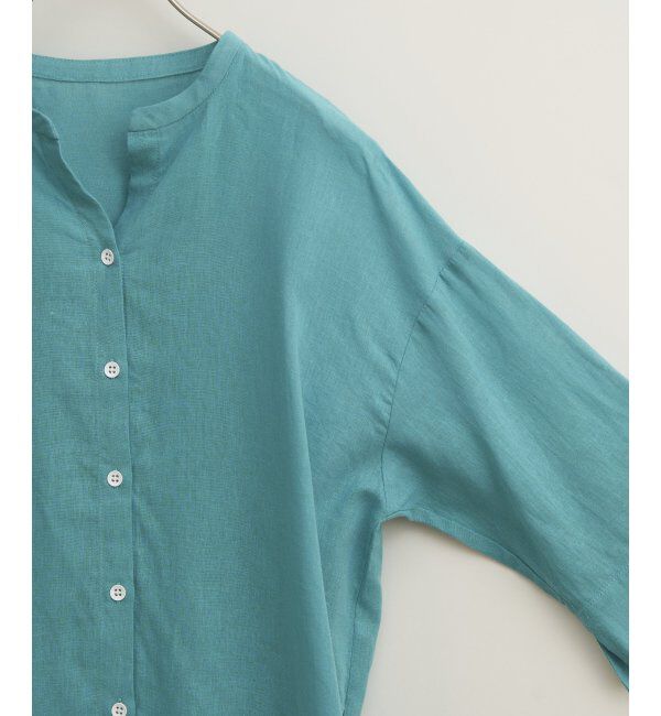 Lbc with Life「リネンコットン5分袖シャツ」|シャツ・ブラウス|